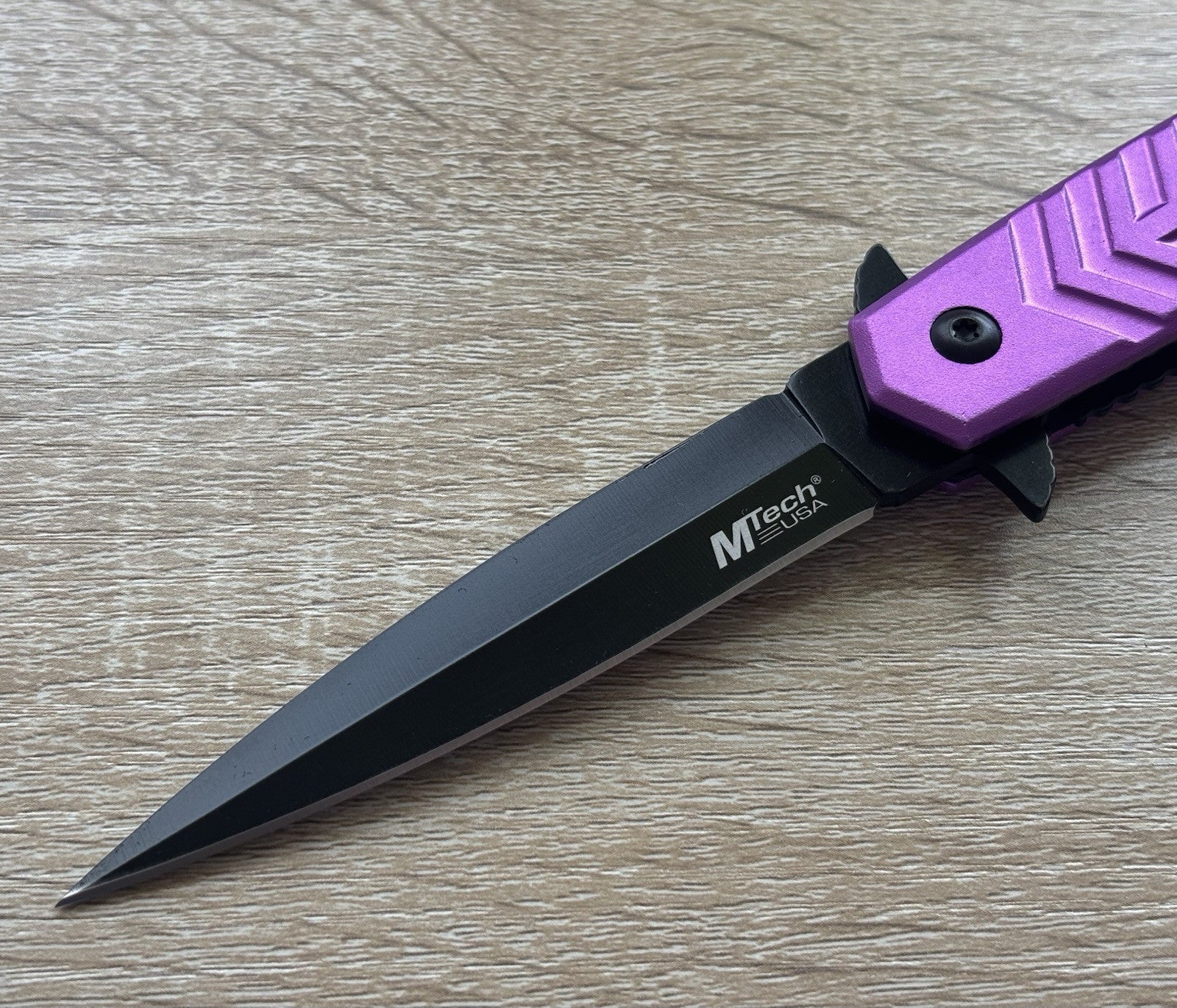 Pocket Knife Vintage Italian Design Pink Handle Spring Assisted Deep Carry