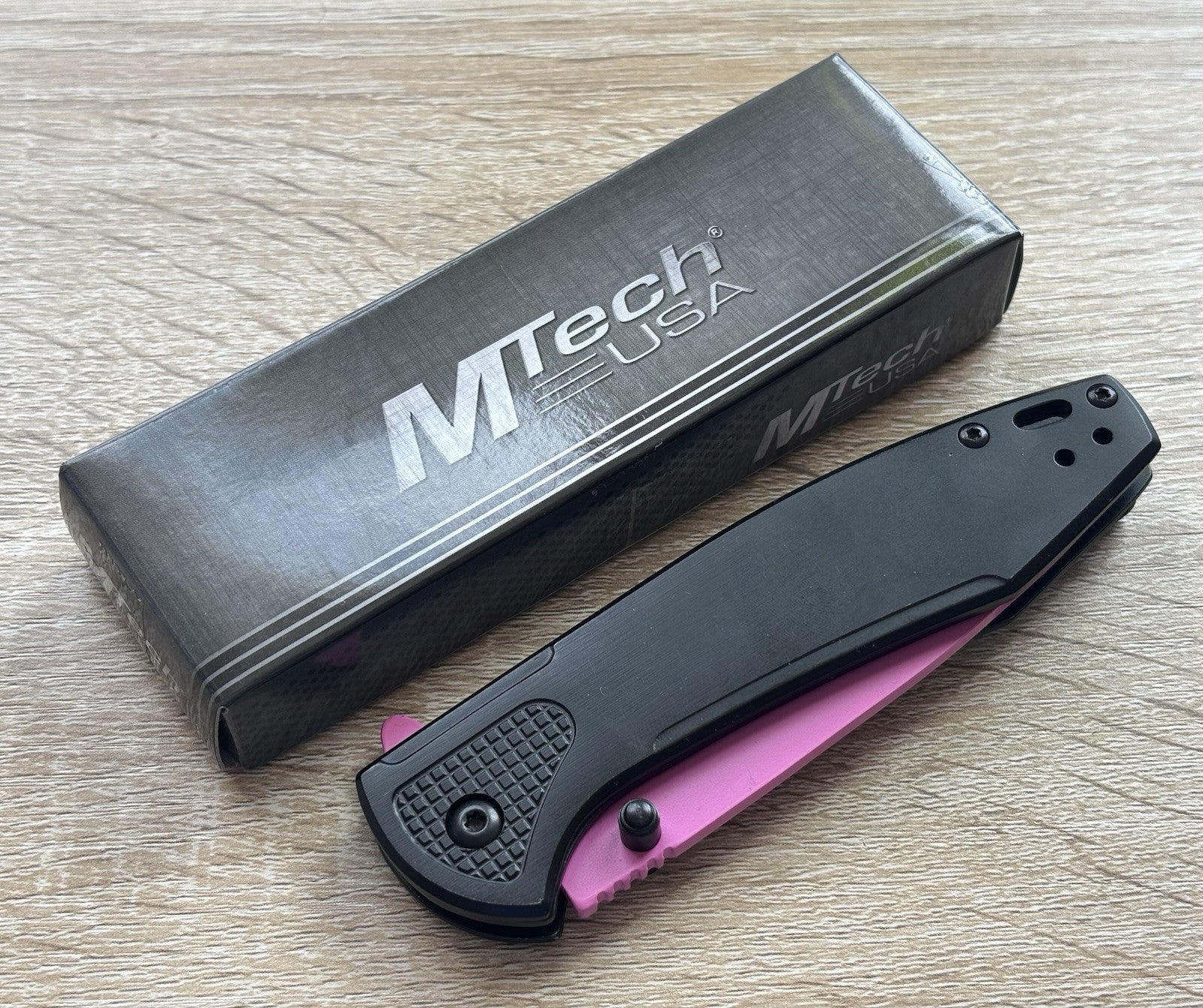 Hot PINK Pocket Knife Spring Assisted Black Ladies Self Defense SEXY Full Size