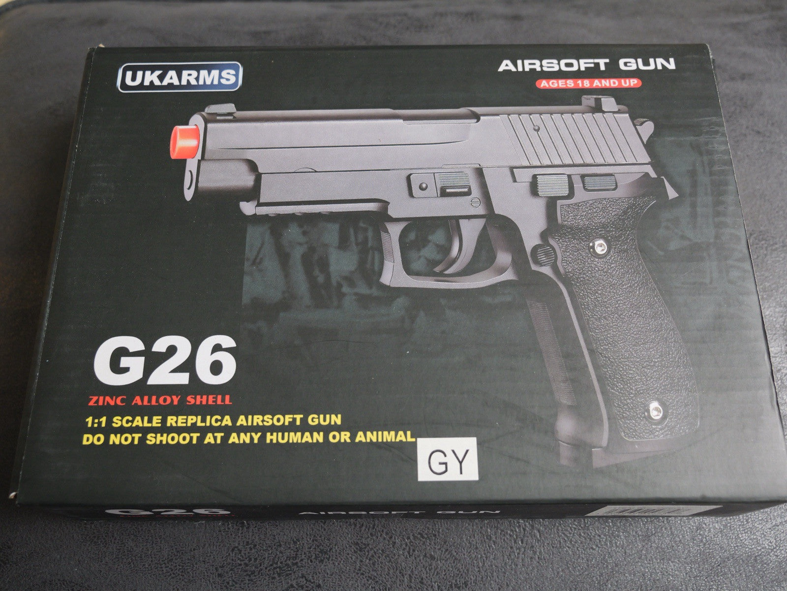 Gray G26 Full Metal Airsoft Gun Spring Powered 320 Fps 6mm Bb