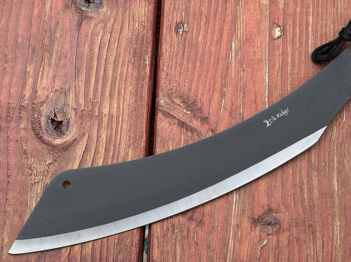 20” Curved Machete Cleaver Elk Ridge Rubber Handle Black Blade Full Tang Bush