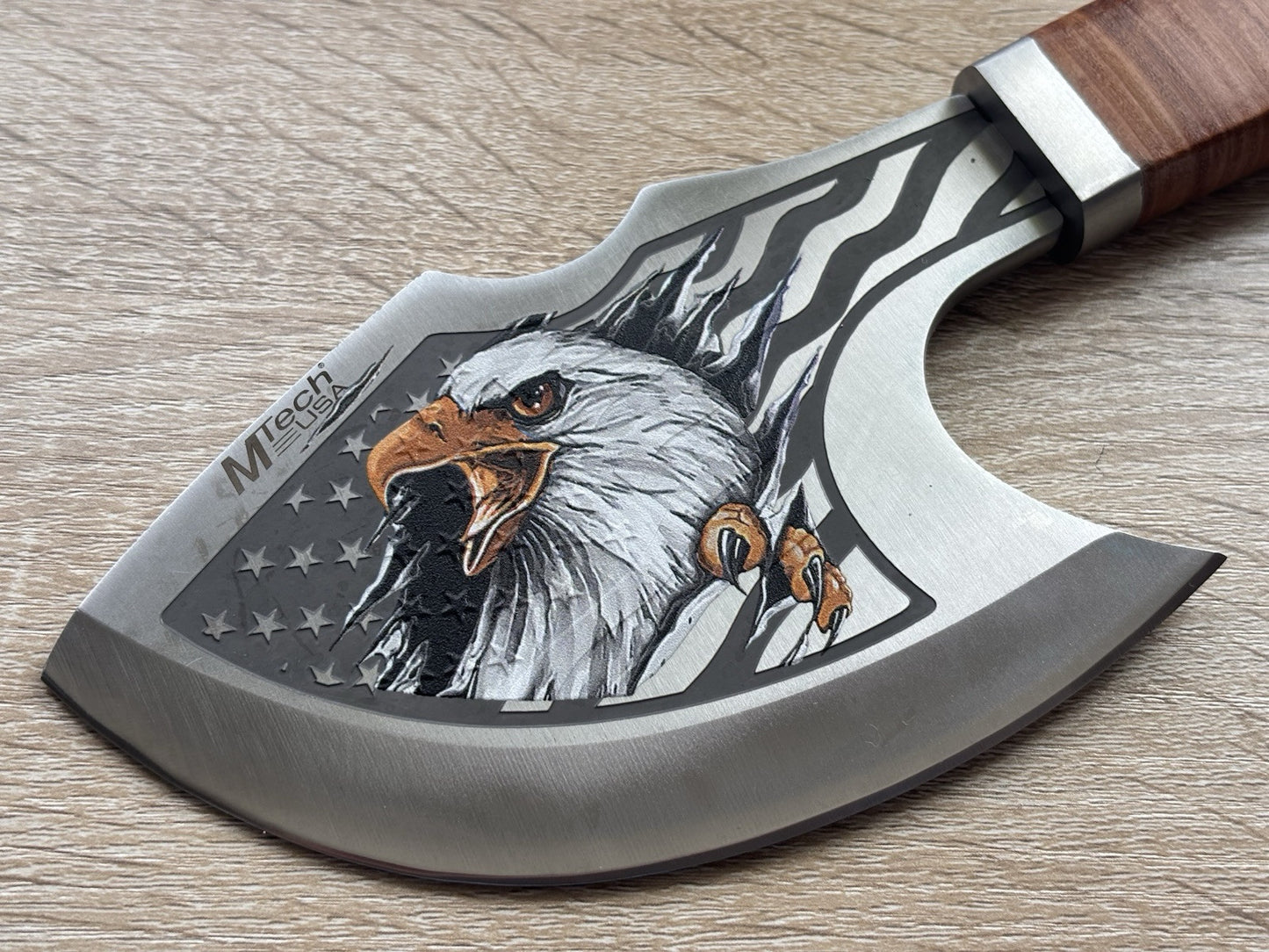 Marines Axe USA Eagle Mtech Hand Painted Ww2 Combat Style Eagle Leather Sheath