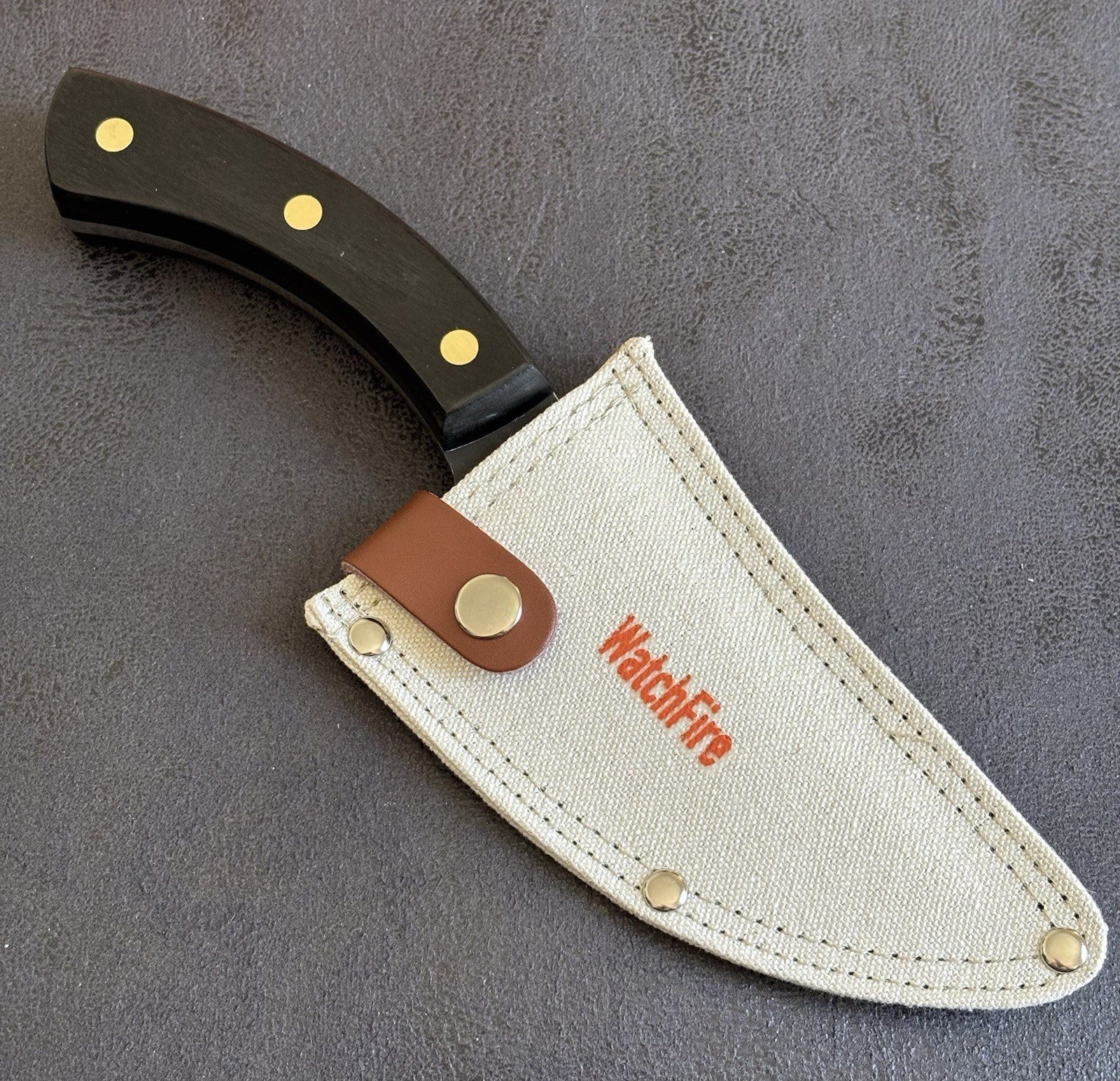 9” Ultimate Camping Chef Knife Hanta Bosna Hand Forged 7cr17mov Canvas Sheath