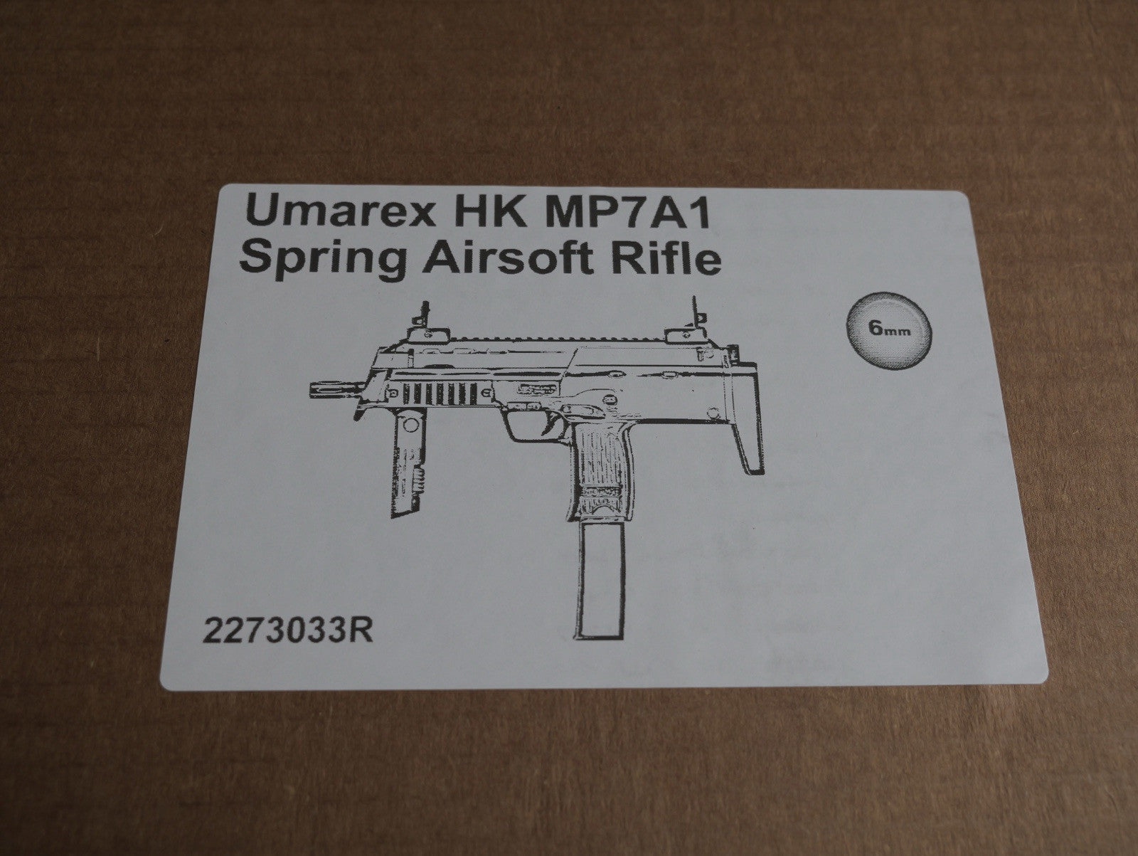HK Heckler & Koch MP7 A1 Spring Powered Airsoft Gun Umarex polymer frame 230 Fps