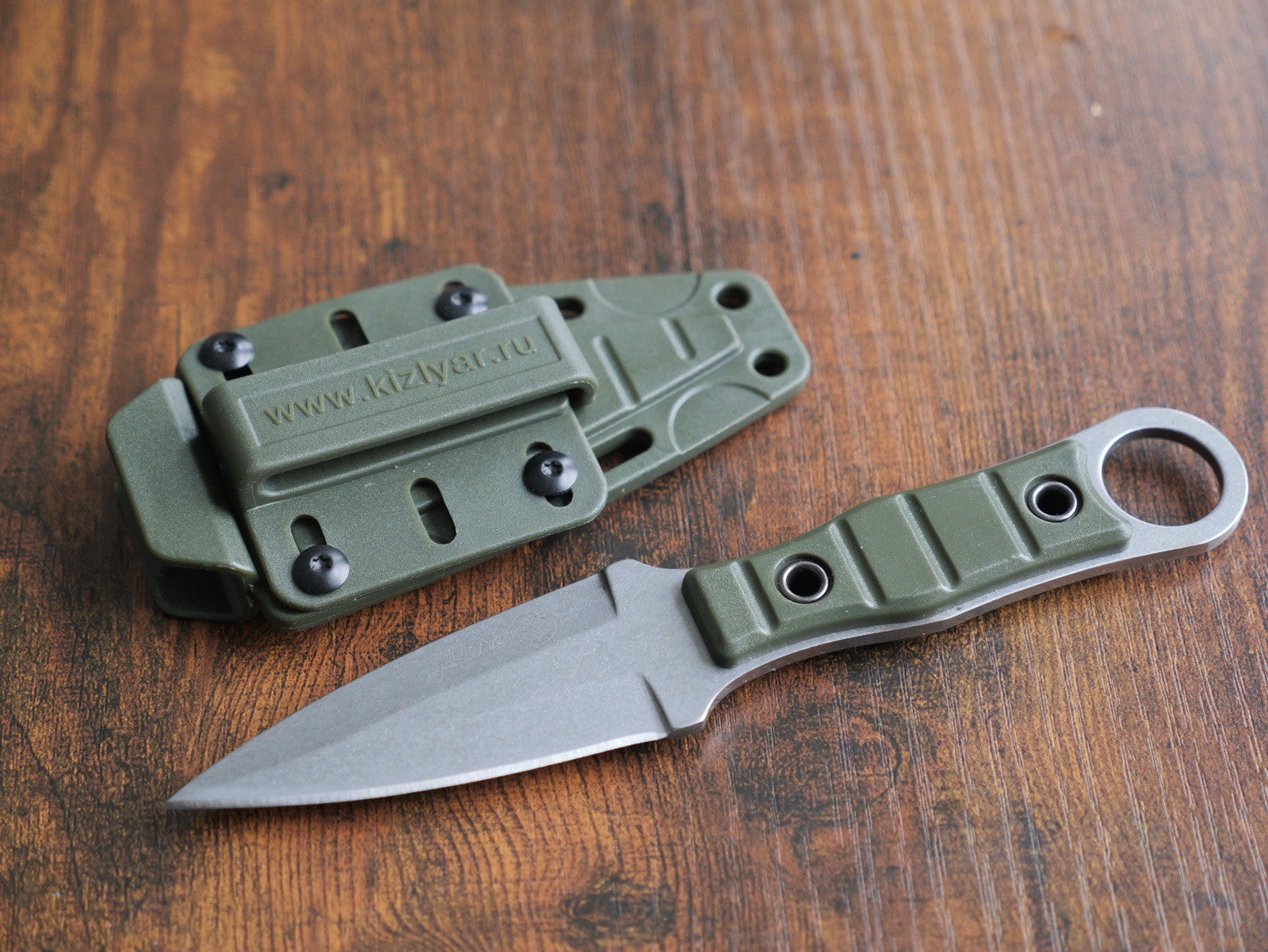 17 Cm Fixed Blade Knife Spear Point Hard Sheath Sharp Belt Loop Full Tang