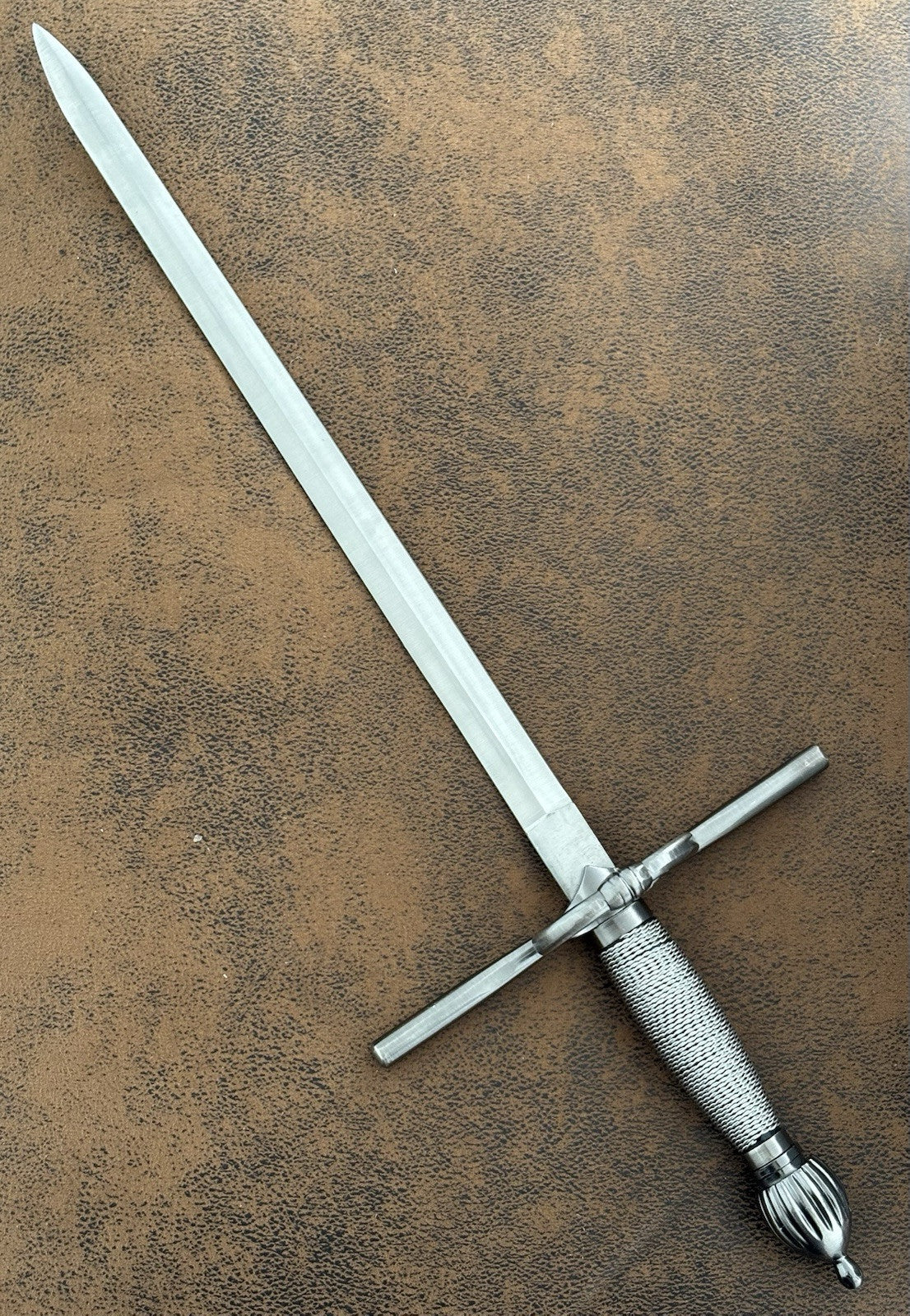 22” Rapier Dagger Mini Sword Double Edge Sharp Wire Wrap Handle Scabbard Hilt 