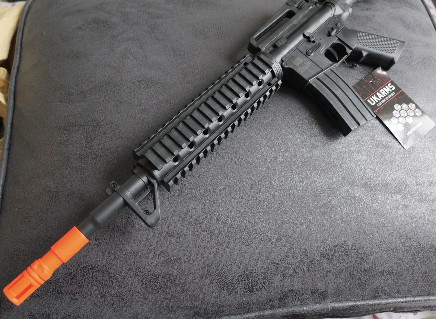 UKArms P2337 Spring Powered Mini M4 Airsoft Rifle 24” Length 175 Fps 6mm Bbs