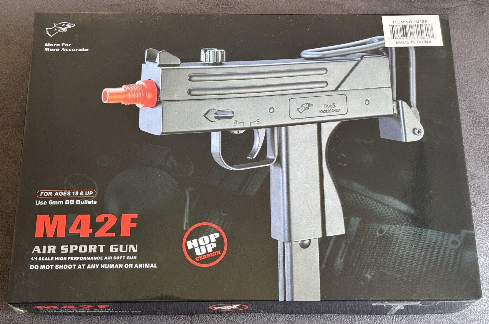 M42F  Airsoft Uzi Gun 26 Round Mag 6mm Bbs 220 FPS Spring Powered Double Eagle
