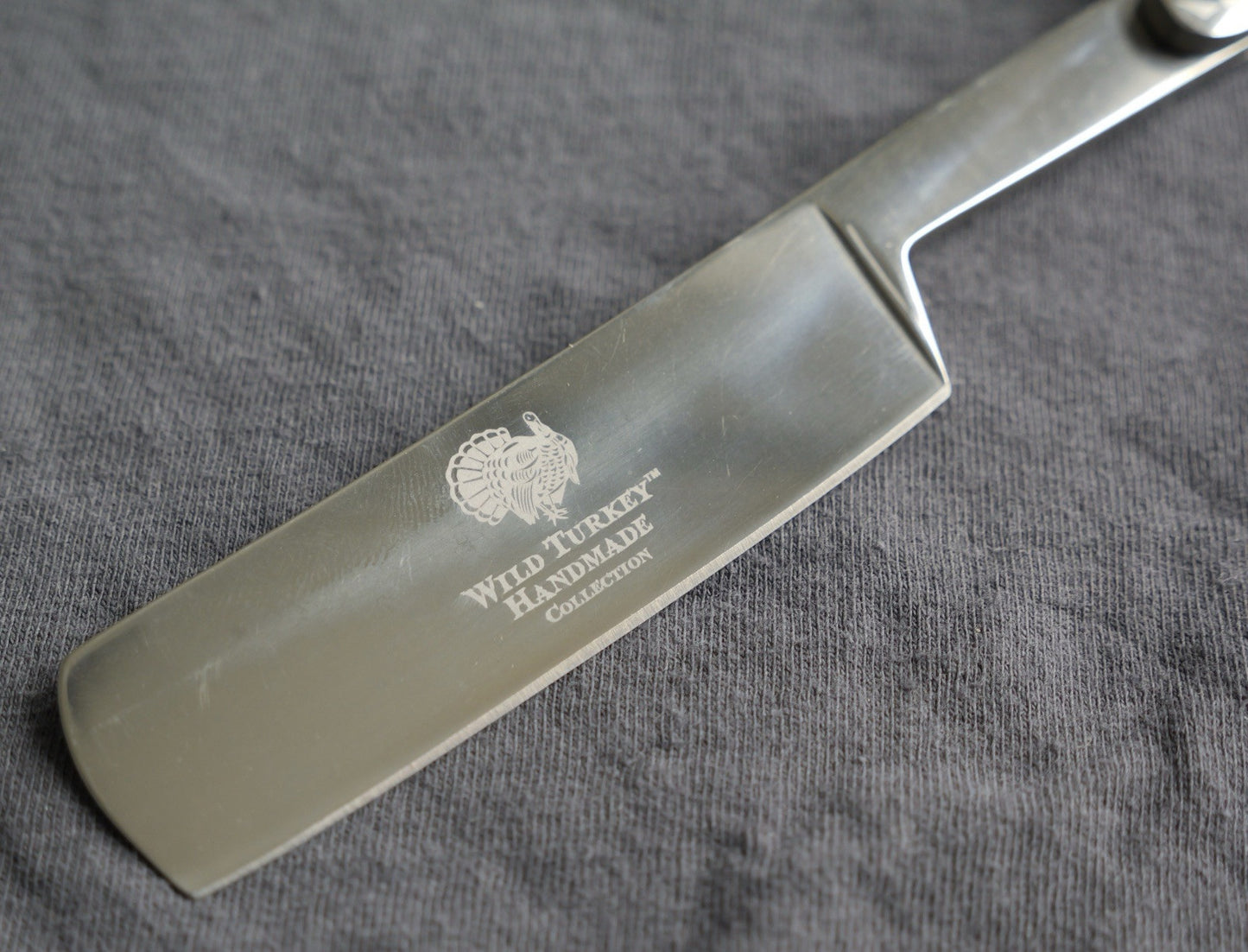 OG Vintage Shaving Straight Razor Chrome Finish Deep Blue Handle Sharp Barber