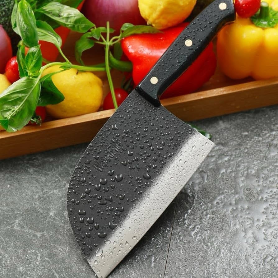 12” Ultimate Camping Cleaver Knife Hand Forged Razor Sharp 7cr17mov Canvas Case