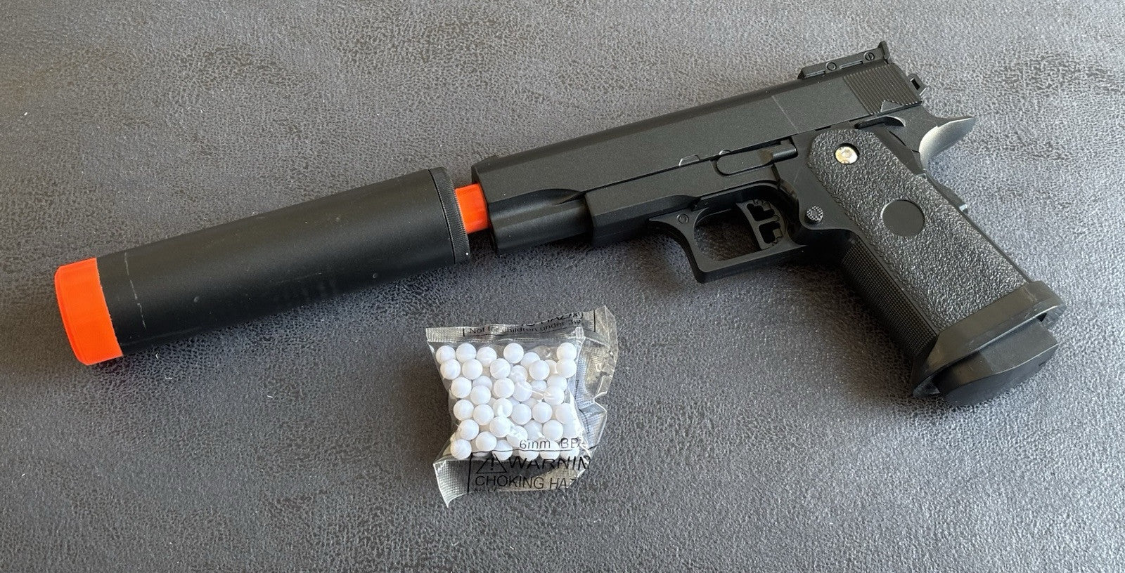 Mini Airsoft Pistol Spring Powered Handgun Ukarms G10a Black 200fps 6mm Bbs