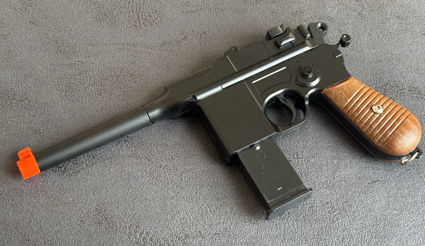 G12 Spring Airsoft Hand Gun Mauser C96 Style Spring Powered 6mm BBS 200 FPS