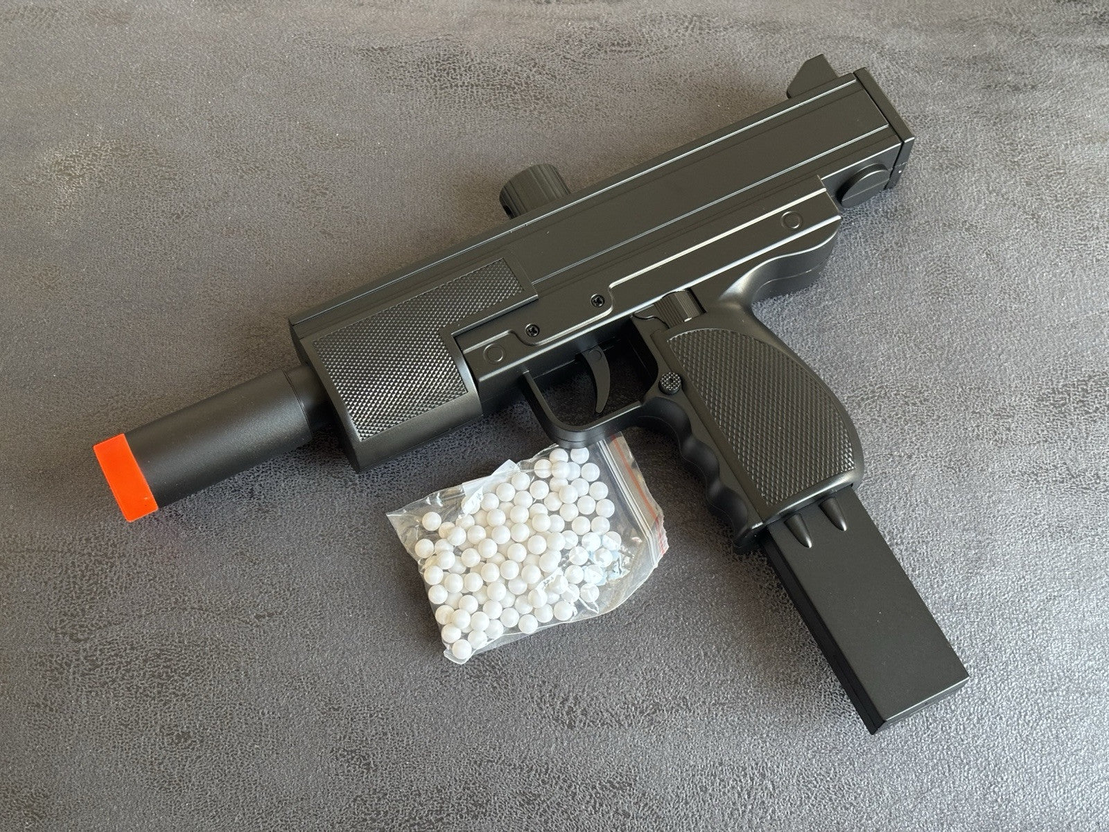 M36 Airsoft Pistol Spring Powered Smg Style Double Eagle 223 FPS Black Extended