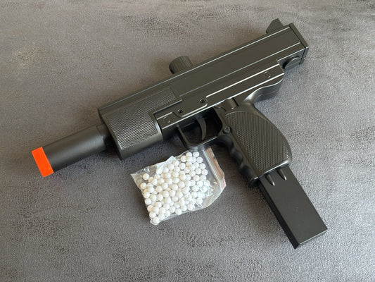 M36 Airsoft Pistol Spring Powered Smg Style Double Eagle 223 FPS Black Extended