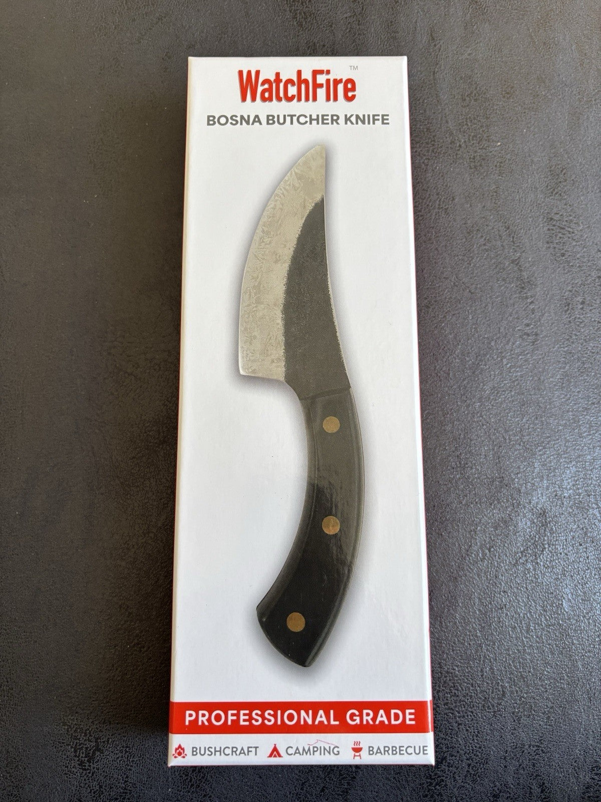 9” Ultimate Camping Chef Knife Hanta Bosna Hand Forged 7cr17mov Canvas Sheath