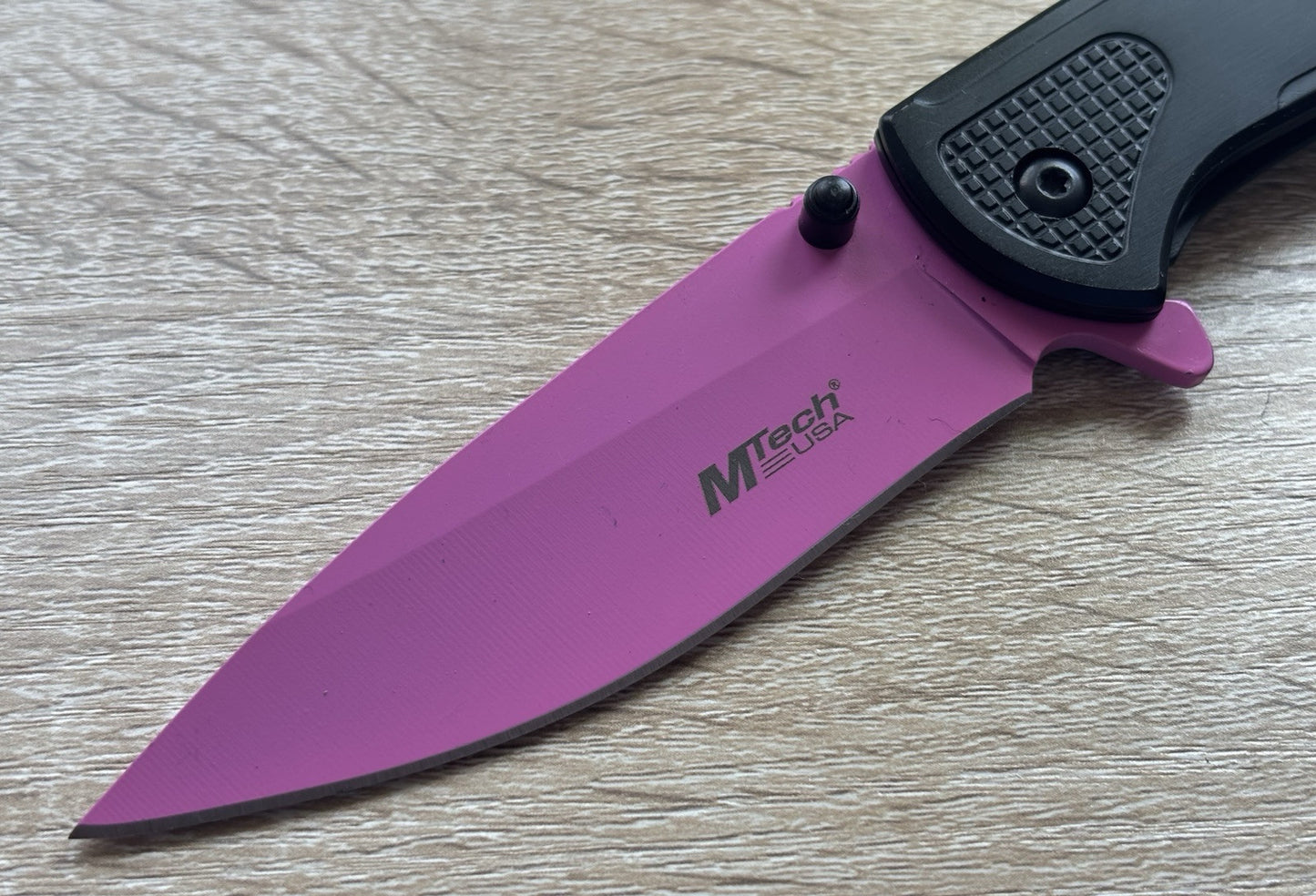 Hot PINK Pocket Knife Spring Assisted Black Ladies Self Defense SEXY Full Size