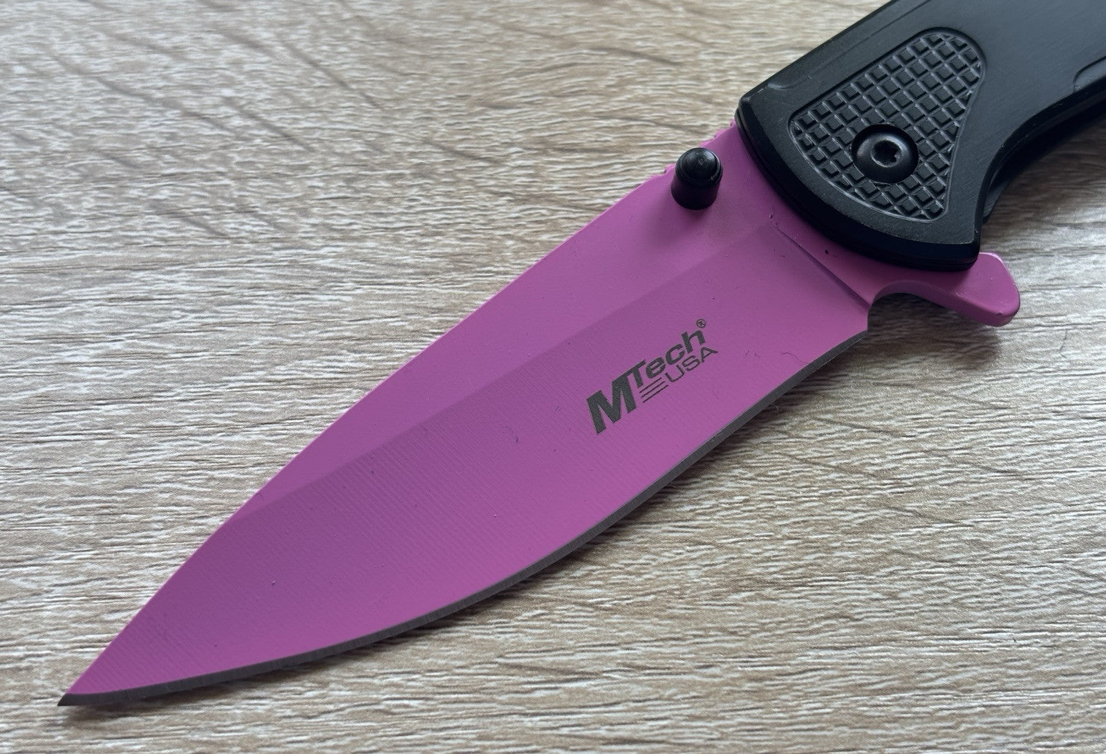 Hot PINK Pocket Knife Spring Assisted Black Ladies Self Defense SEXY Full Size