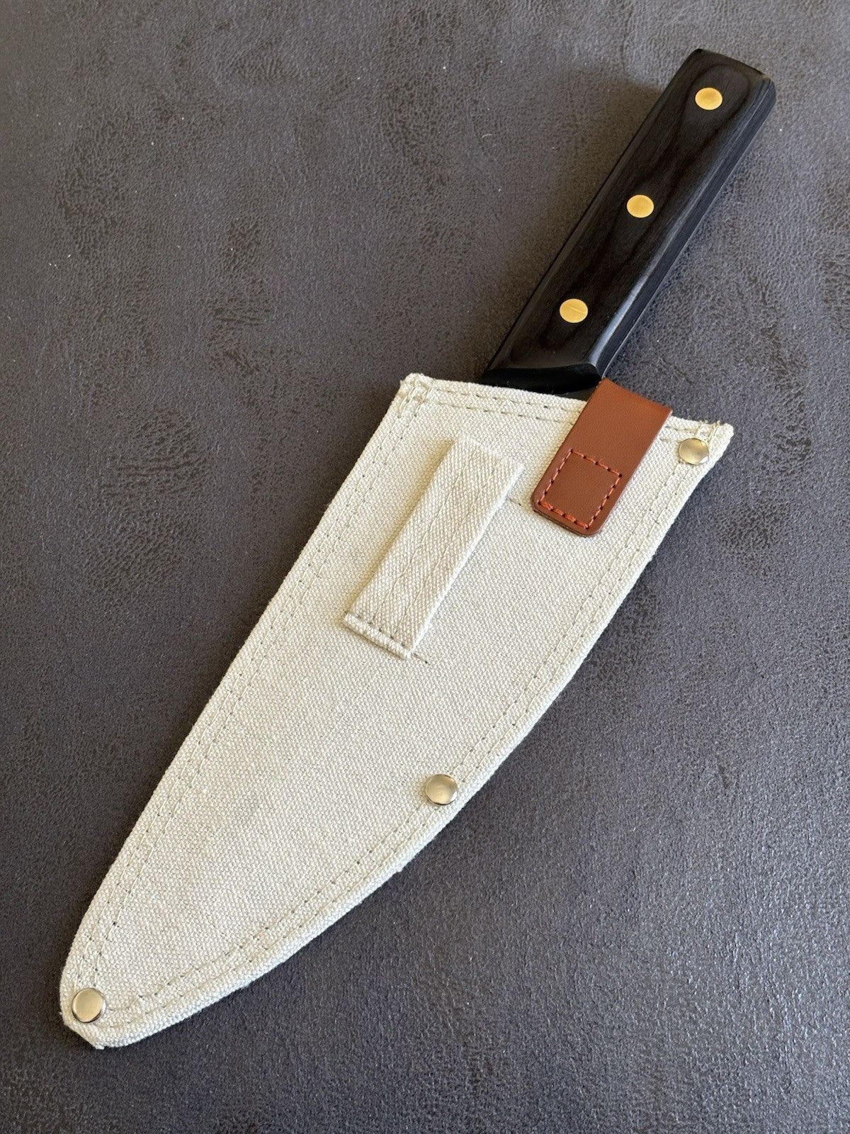 11.5” Ultimate Camping Chef Knife Razor Sharp Hand Forged 7cr17mov Canvas Sheath
