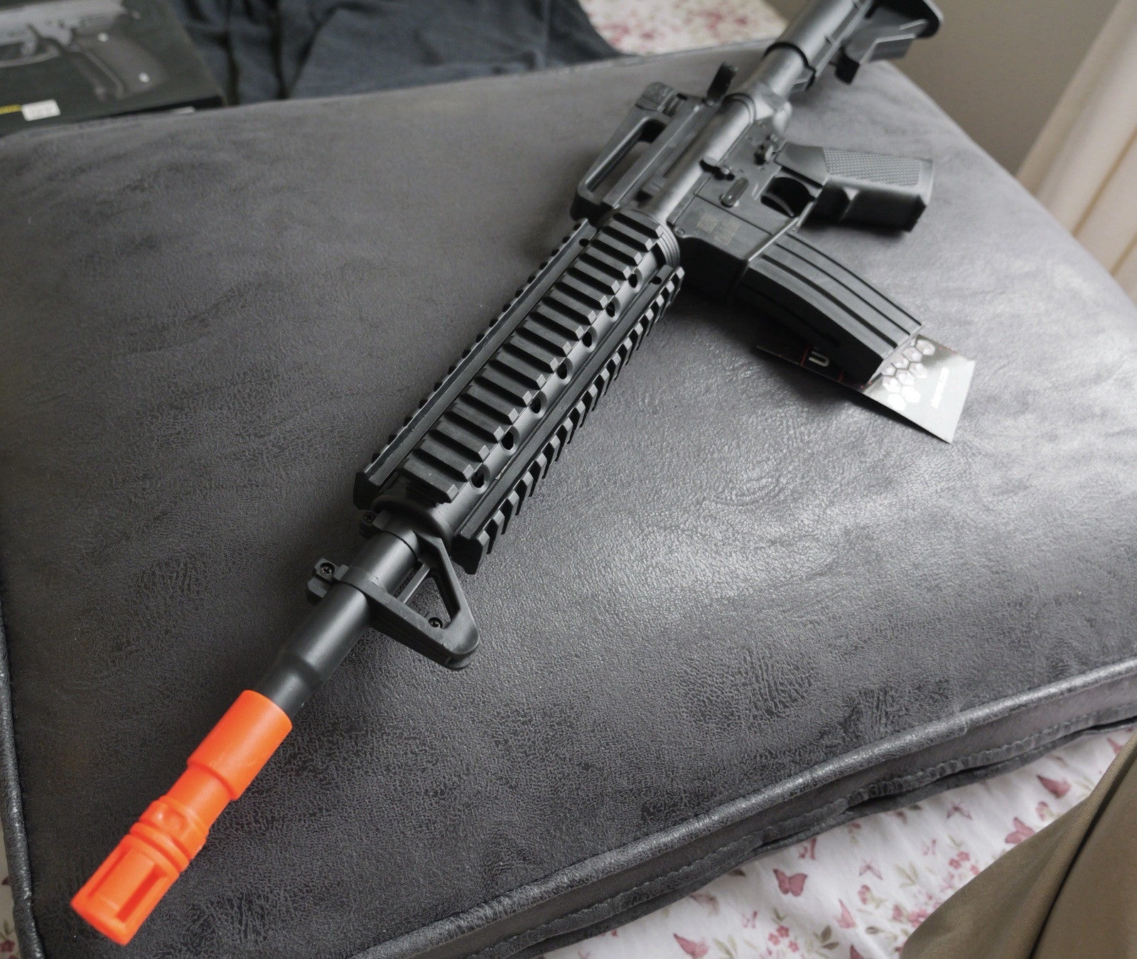 UKArms P2337 Spring Powered Mini M4 Airsoft Rifle 24” Length 175 Fps 6mm Bbs