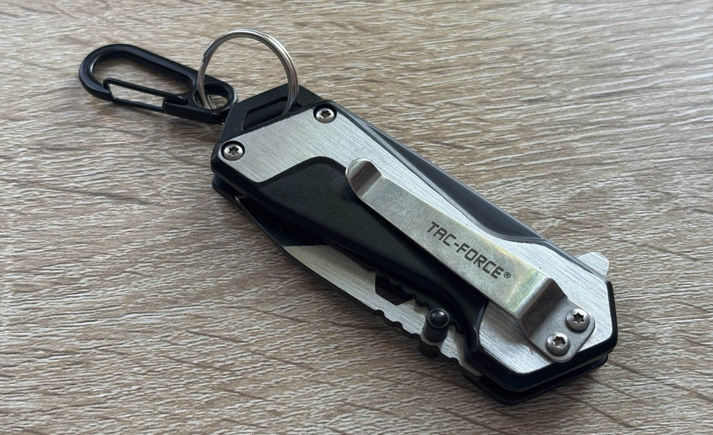 Tiny Pocket Knife Modern 2 Tone Reverse Tanto 1” Blade Full Metal Cyberpunk Edc