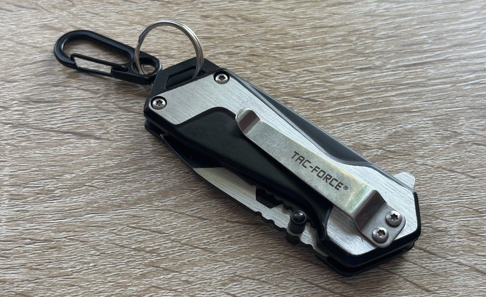 Tiny Pocket Knife Modern 2 Tone Reverse Tanto 1” Blade Full Metal Cyberpunk Edc