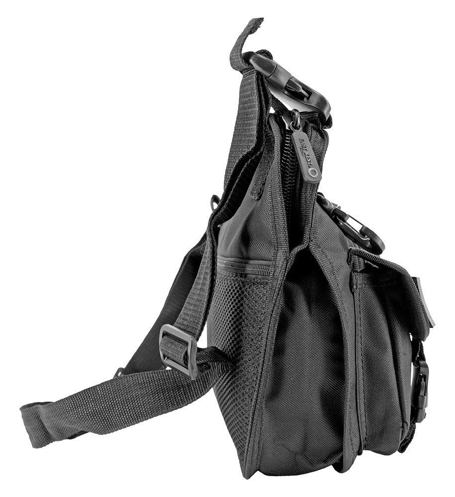Gun Slinger Tactical Bag - Black USA Flag MOLLE Straps Pistol Black 600d Nylon