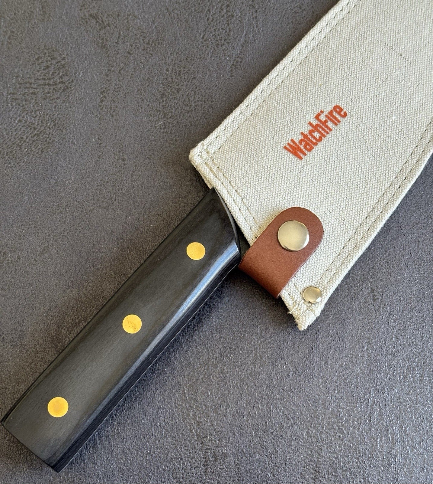 11.5” Ultimate Camping Chef Knife Razor Sharp Hand Forged 7cr17mov Canvas Sheath